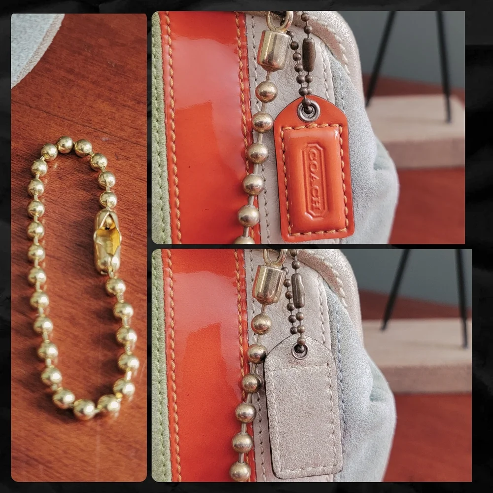 Rare Coach Legacy Patchwork Leather Framed French Purse Ball Chain Crossbody - Picture 4 of 16